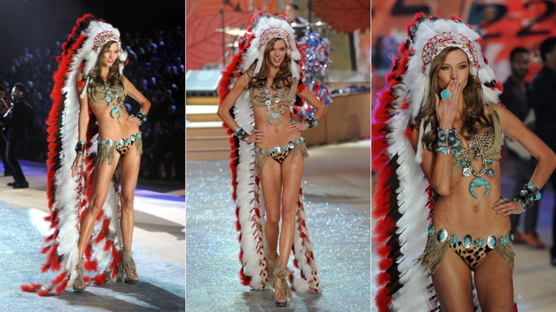 Illustration for article titled Karlie Kloss as a Half-Naked 'Indian' and Other Absurdities from the Victoria's Secret Fashion Show